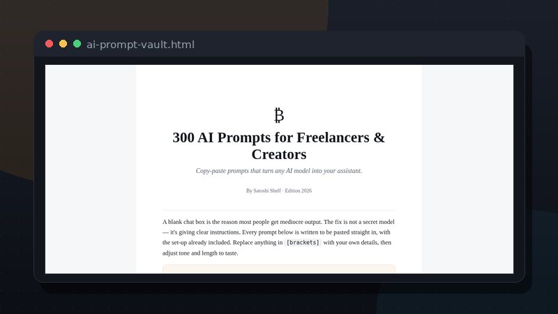300 AI Prompts for Freelancers & Creators preview
