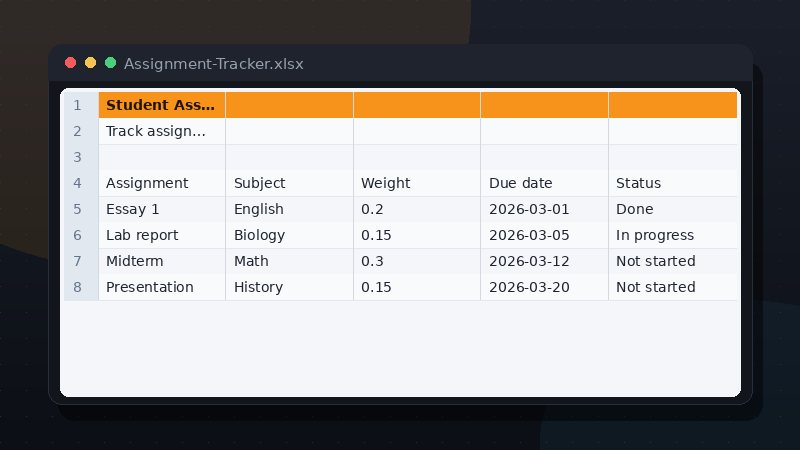 Student Assignment Tracker preview
