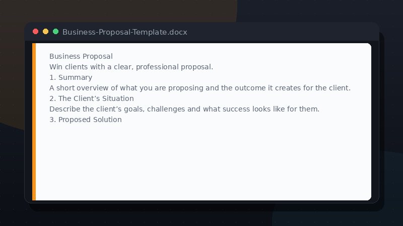 Business Proposal Template preview