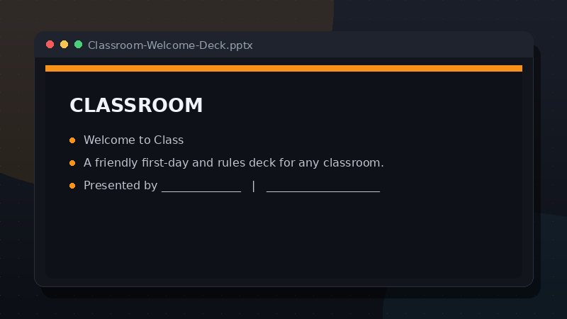 Classroom Welcome Deck preview