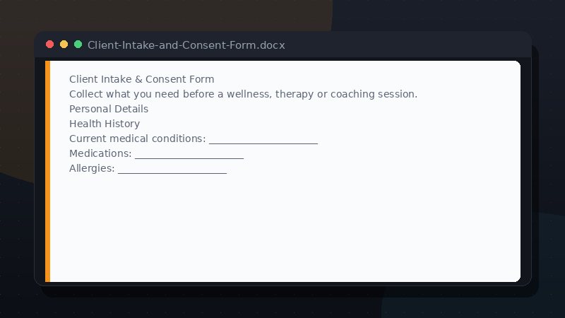 Client Intake & Consent Form preview