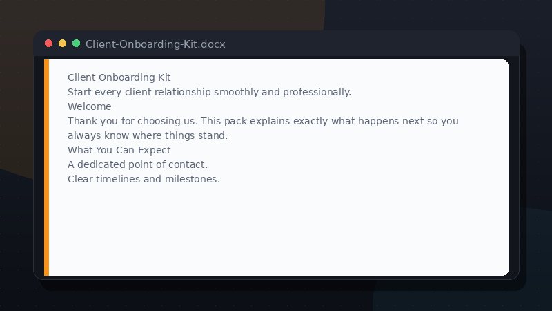 Client Onboarding Kit preview