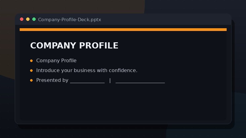 Company Profile Deck preview