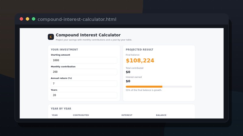 Compound Interest Calculator preview