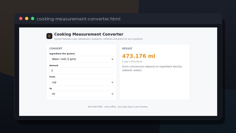 Cooking Measurement Converter preview