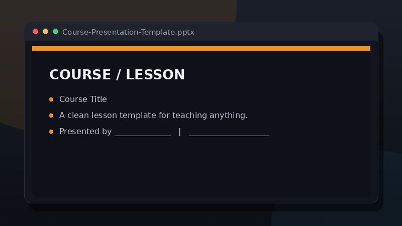 Course Presentation Template preview
