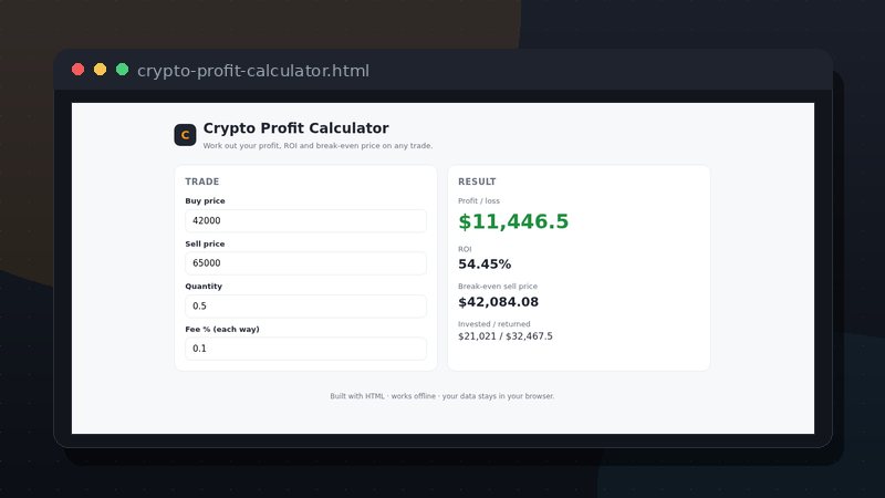 Crypto Profit Calculator preview