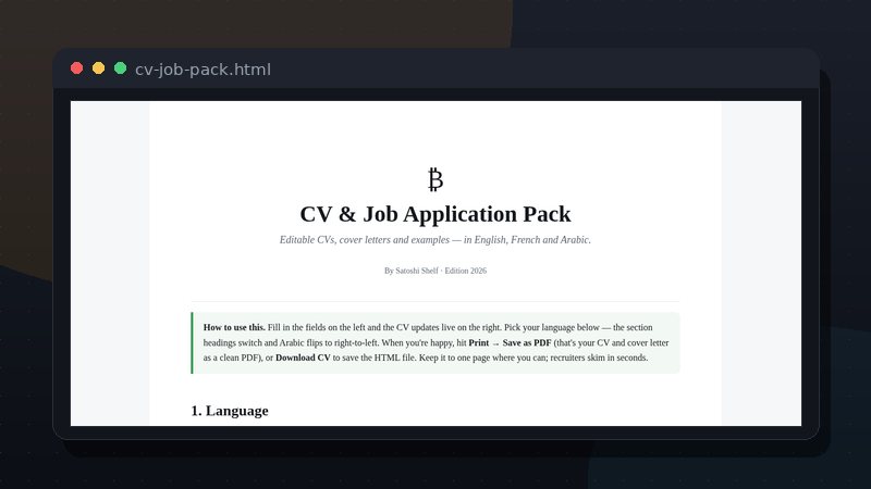 CV & Job Application Pack preview