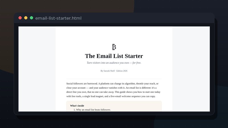 The Email List Starter preview