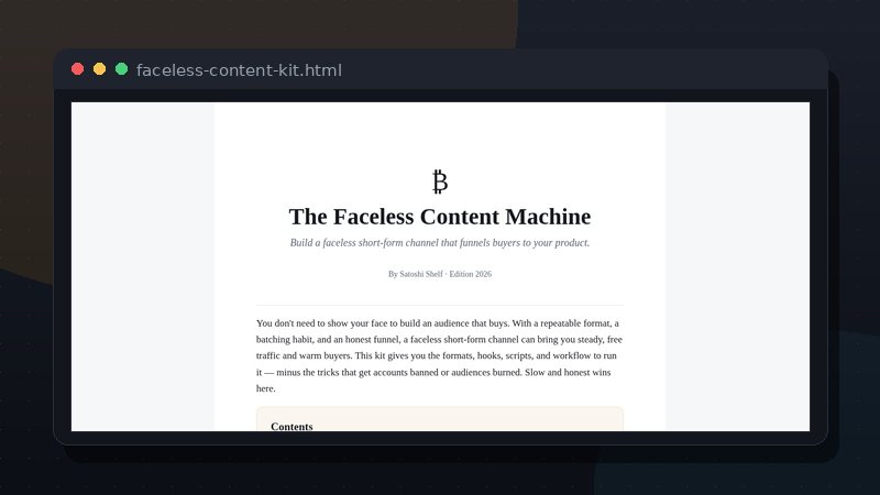 The Faceless Content Machine preview
