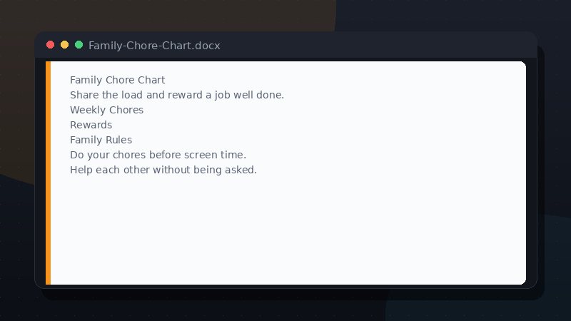 Family Chore Chart preview
