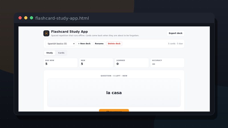 Flashcard Study App preview