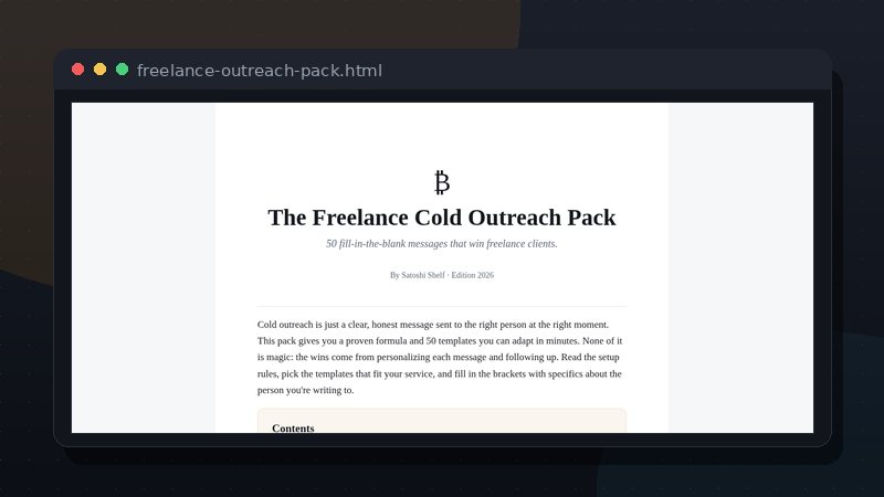 The Freelance Cold Outreach Pack preview