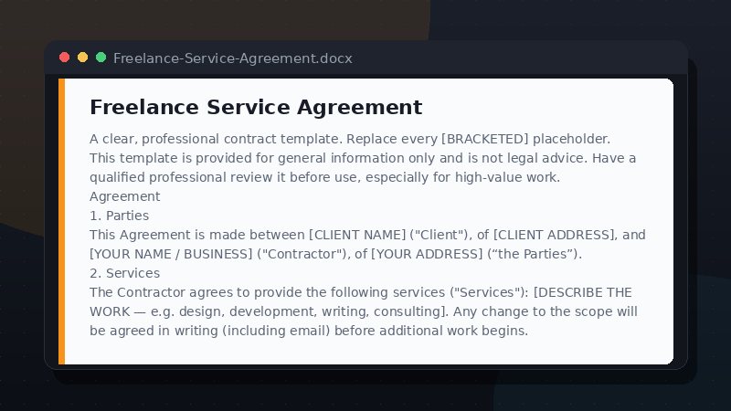Freelance Service Agreement preview