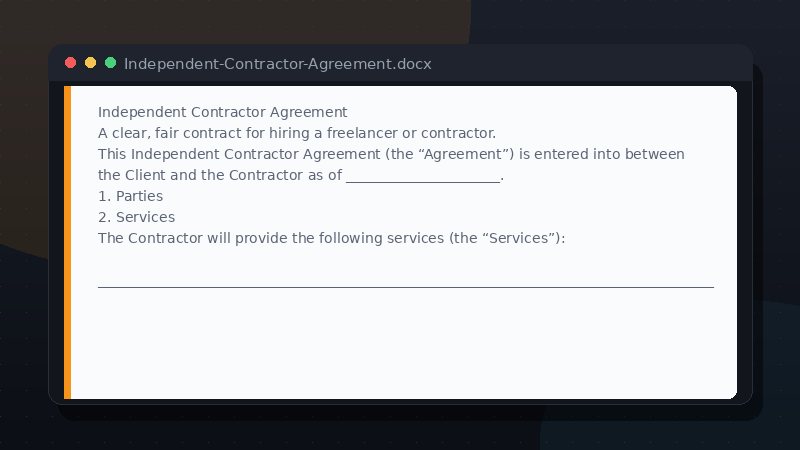 Independent Contractor Agreement preview