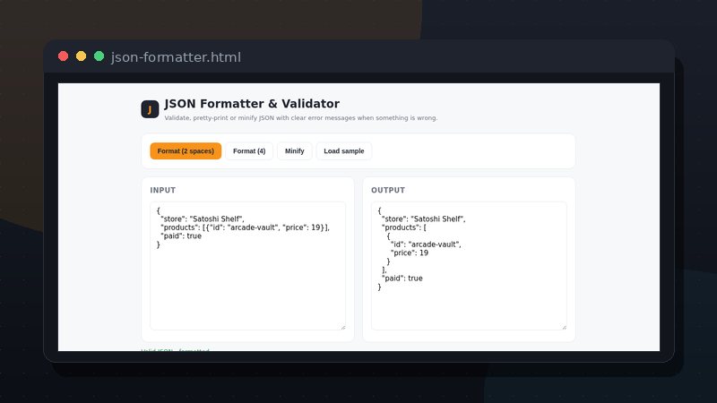 JSON Formatter & Validator preview
