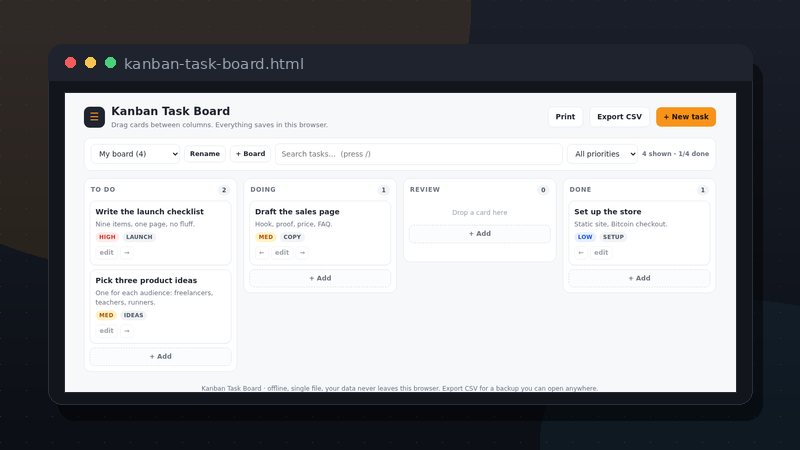 Kanban Task Board preview