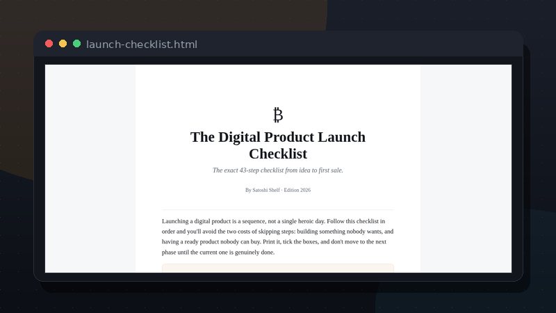 The Digital Product Launch Checklist preview