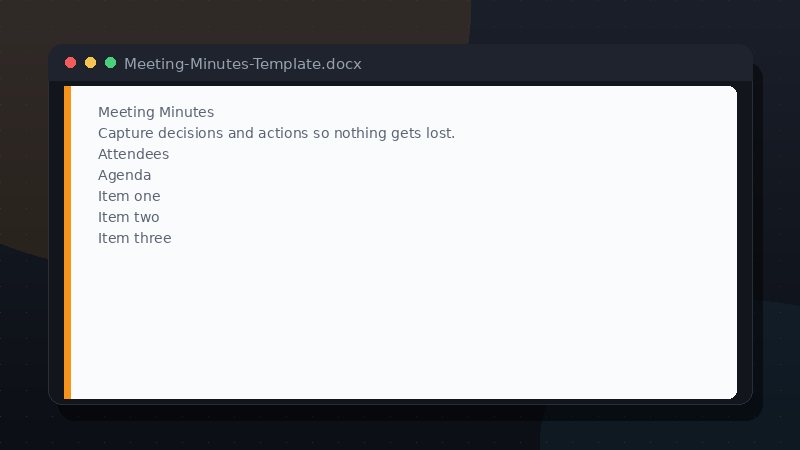 Meeting Minutes Template preview