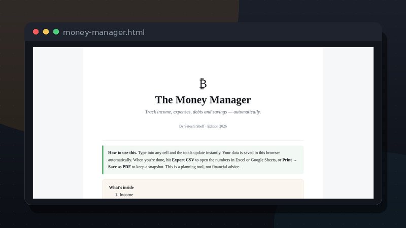 The Money Manager preview