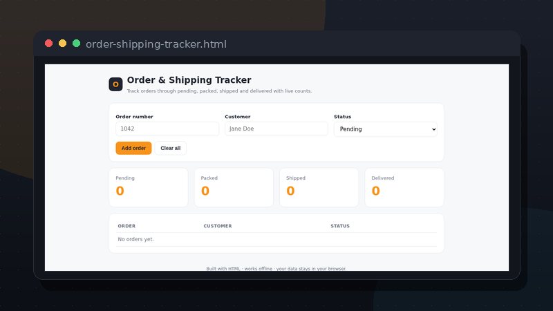 Order & Shipping Tracker preview