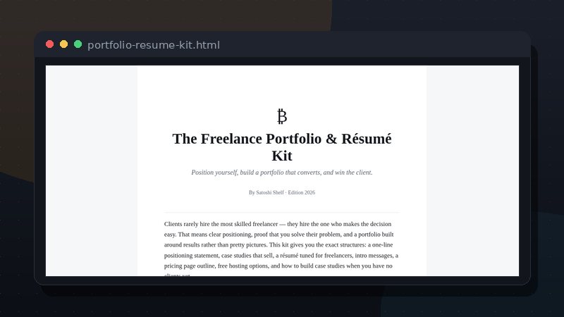 The Freelance Portfolio & Résumé Kit preview