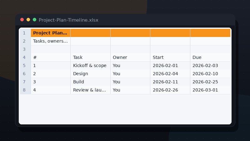 Project Plan & Timeline preview
