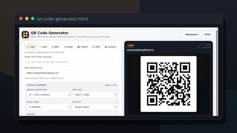 QR Code Generator preview
