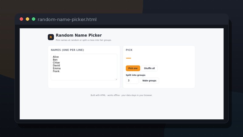 Random Name Picker preview