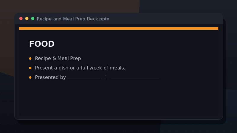 Recipe & Meal Prep Deck preview