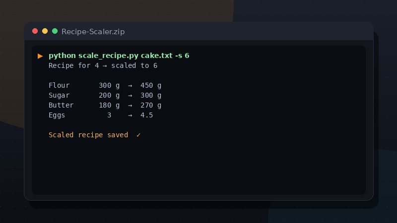 Recipe Scaler (Python) preview