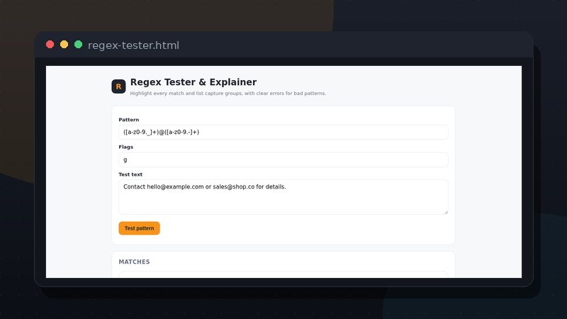 Regex Tester & Explainer preview