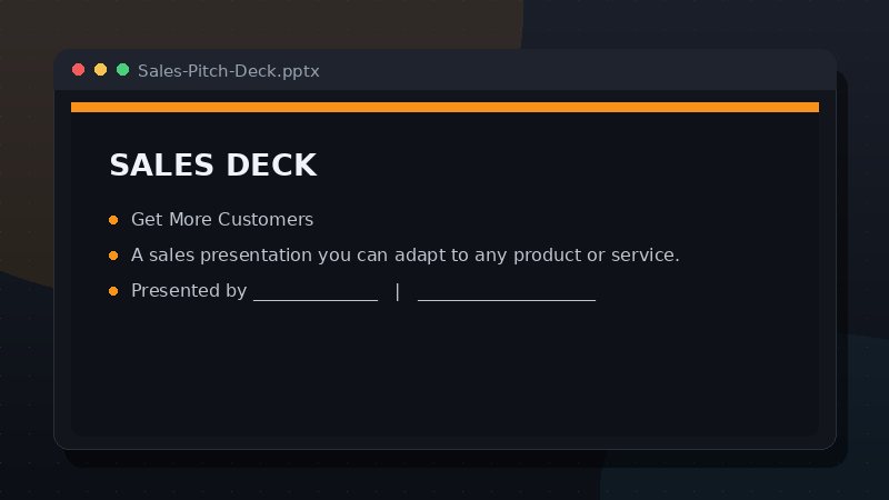 Sales Pitch Deck preview
