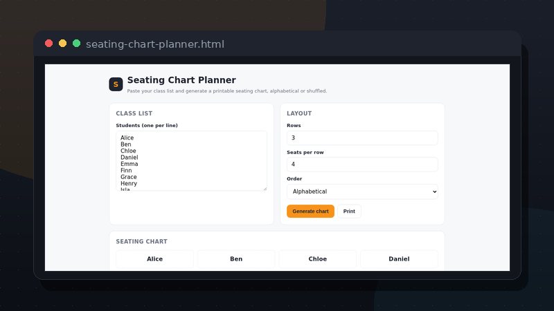 Seating Chart Planner preview