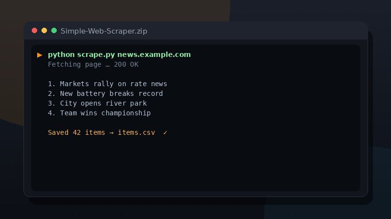 Simple Web Scraper preview
