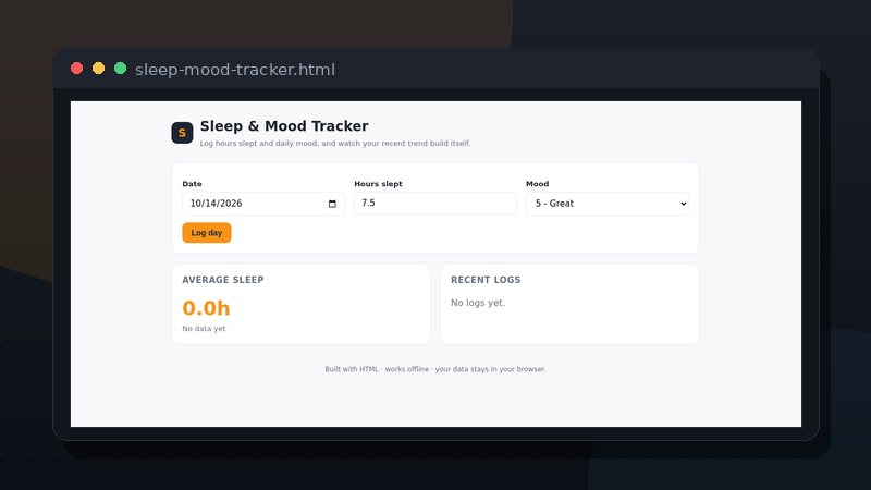 Sleep & Mood Tracker preview