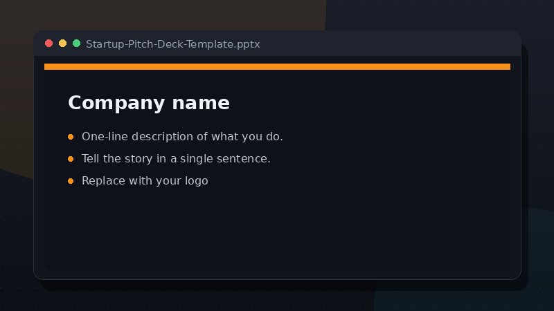 Startup Pitch Deck Template preview