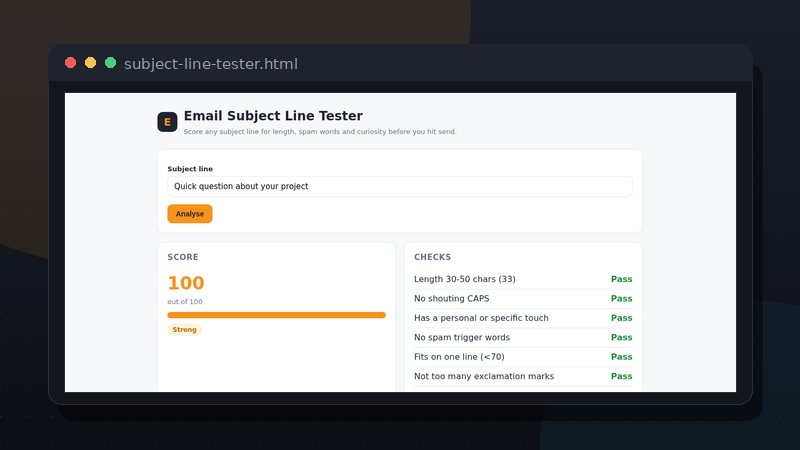 Email Subject Line Tester preview