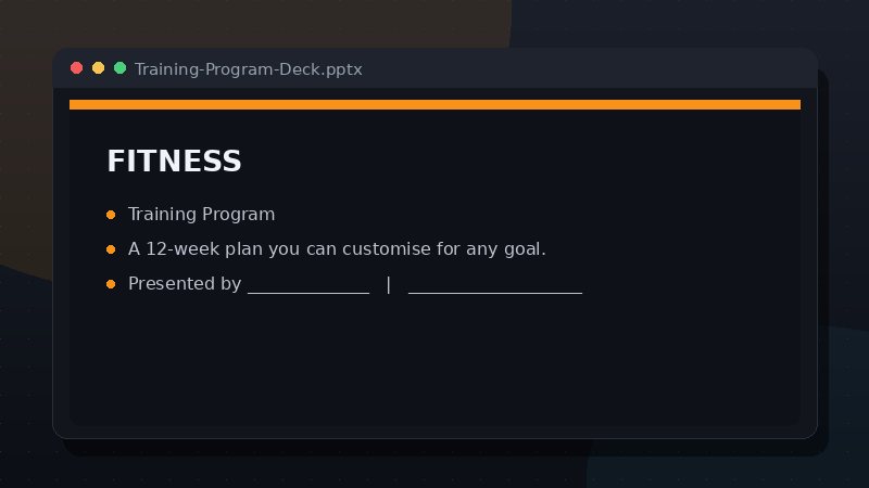 Training Program Deck preview