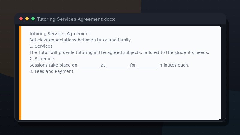 Tutoring Services Agreement preview