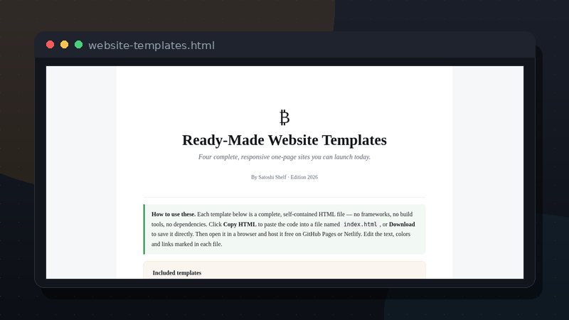 Ready-Made Website Templates preview