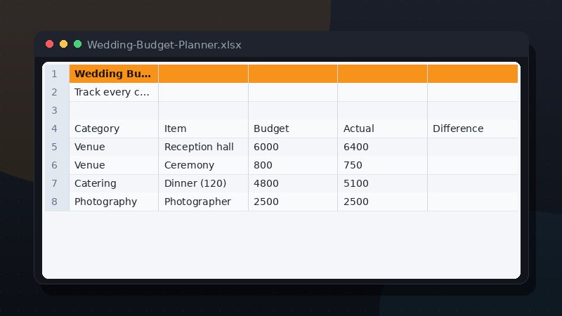 Wedding Budget Planner preview