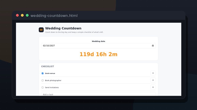 Wedding Countdown preview