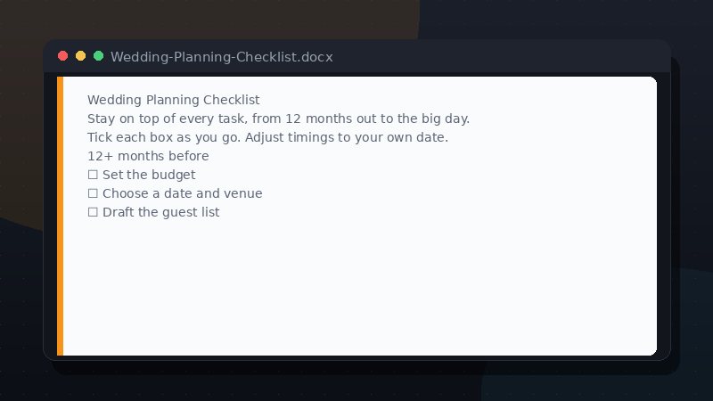 Wedding Planning Checklist preview