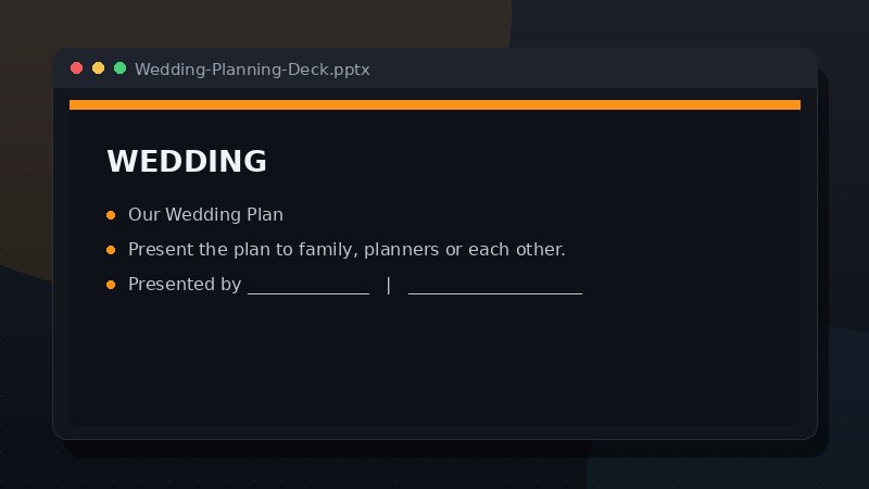 Wedding Planning Deck preview