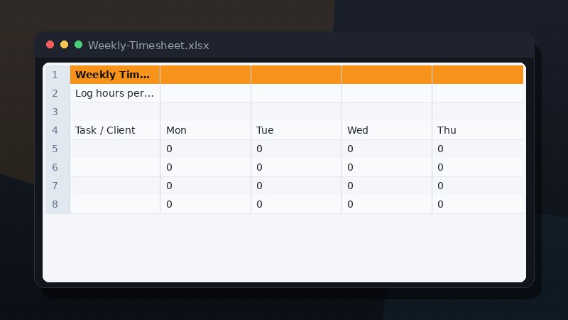 Weekly Timesheet preview