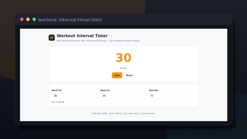 Workout Interval Timer (Web) preview